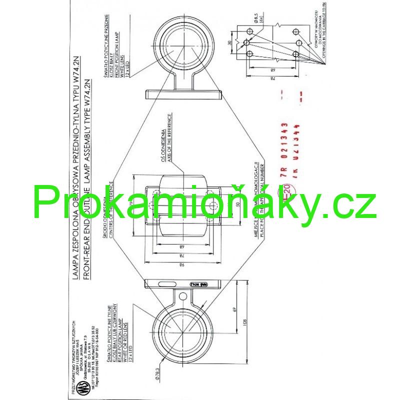 Poziční světlo gylle LED červeno/oranžové