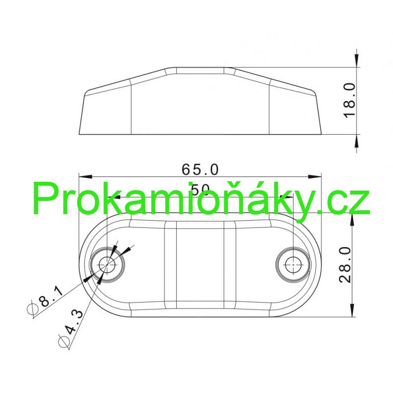 Světlo poziční LED DARK různé barvy