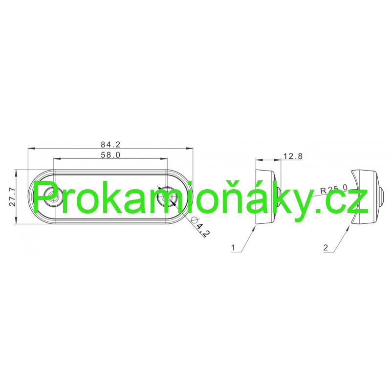 Světlo poziční LED FT-073 oranžové