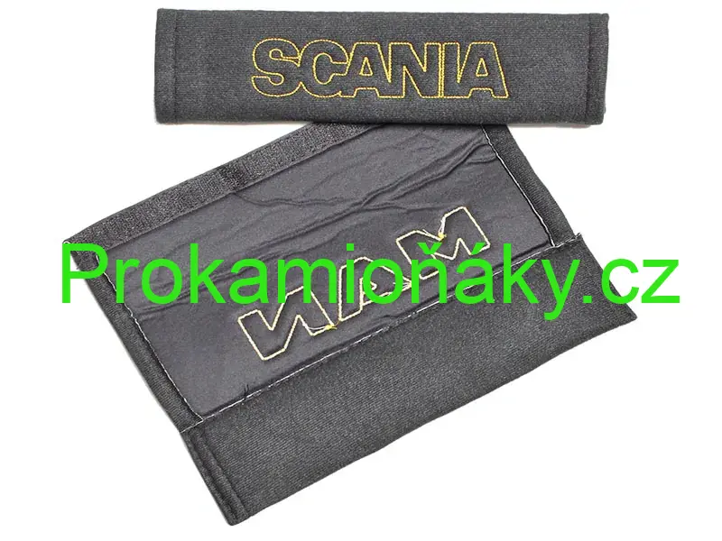 Návlek na bezp. pásy černý s výšivkou