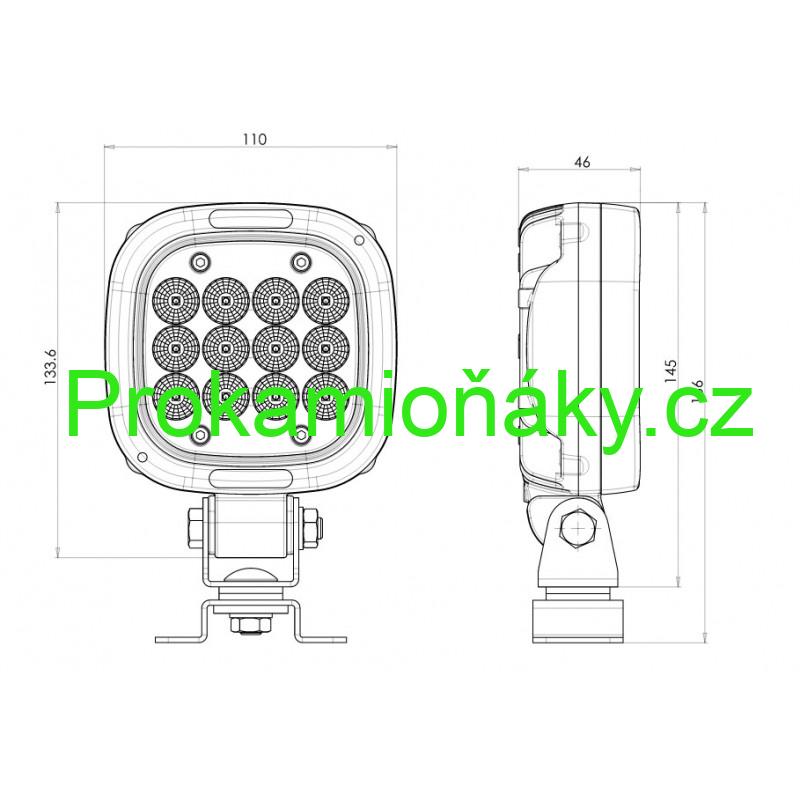 Pracovní světlo LED W167 č.1163 6000lm SLIM