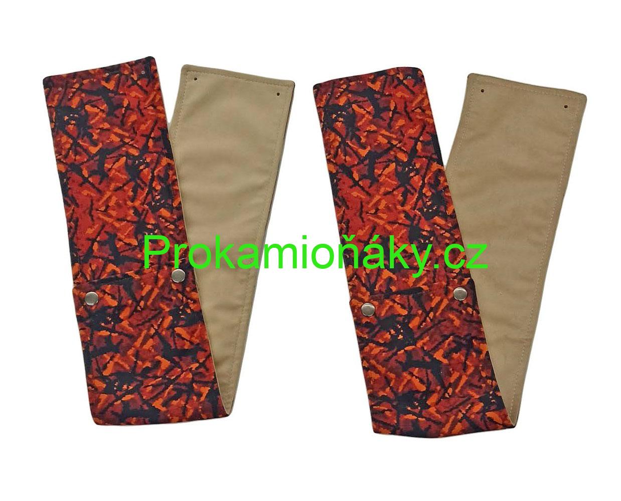 Závěsy skládané + bordura červeno/béžová