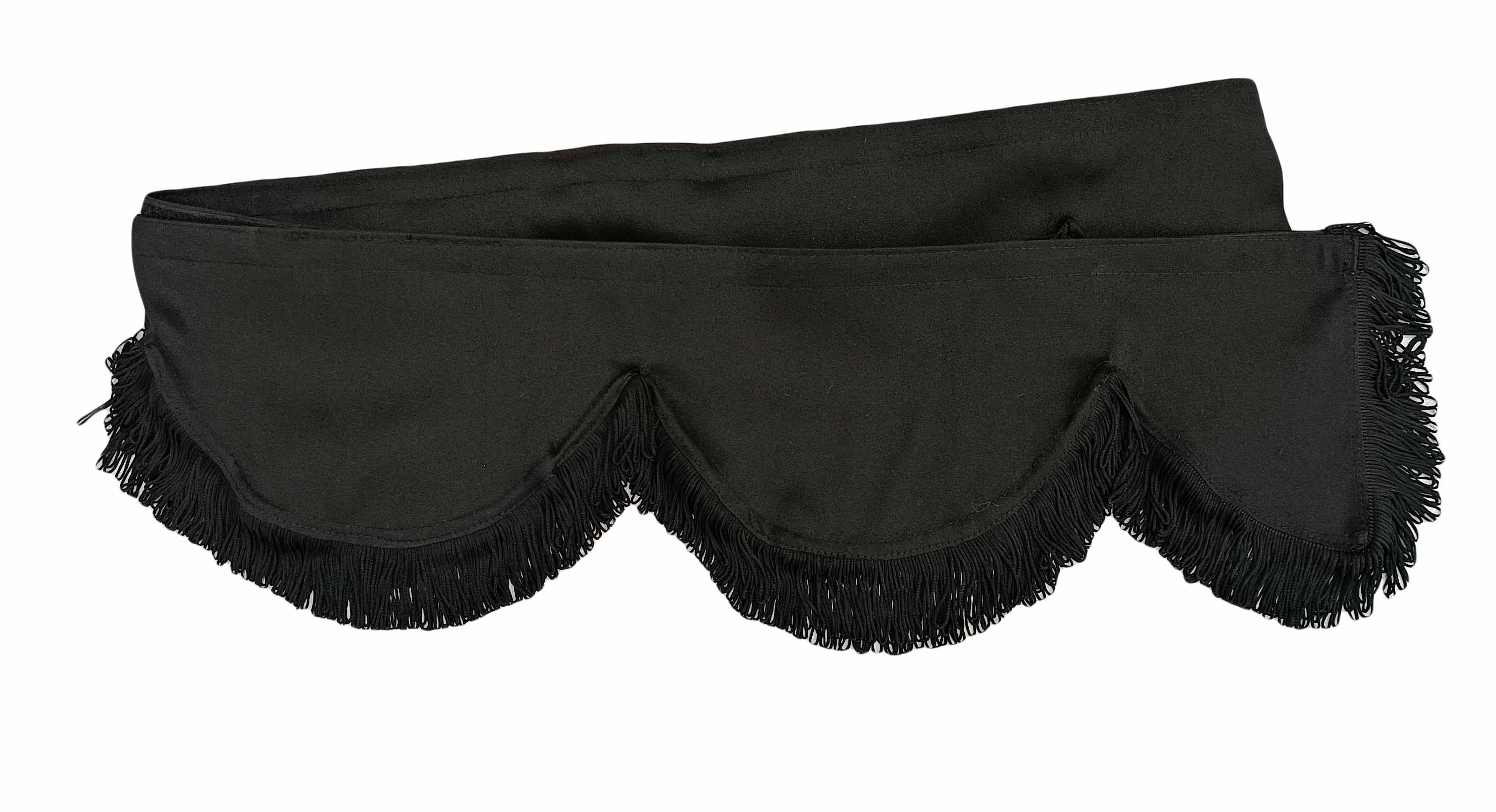 Závěsy skládané + bordura černé