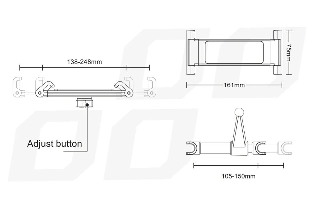 Držák tabletu na opěrku hlavy