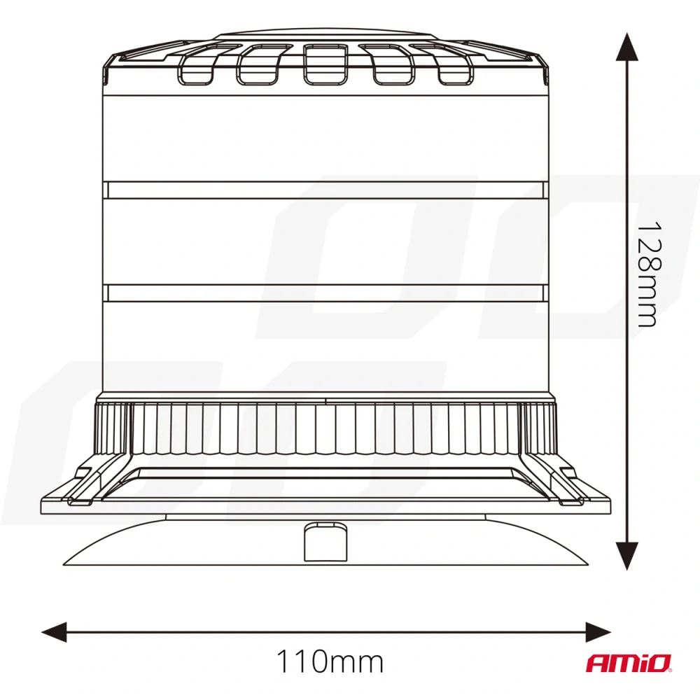 LED výstražný maják W30M 12V 24V