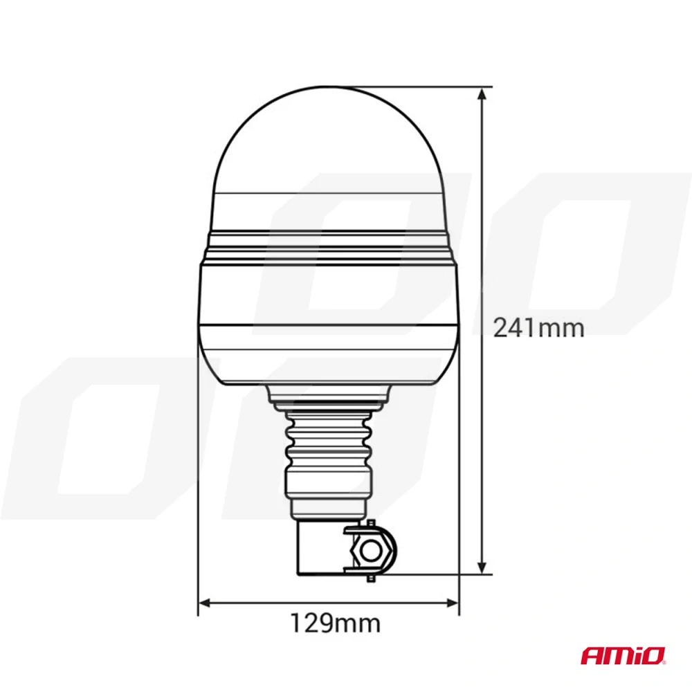Výstražný maják LED VERTEX WAR09P, ECE R10 R65 39LED 12 / 24V IP56