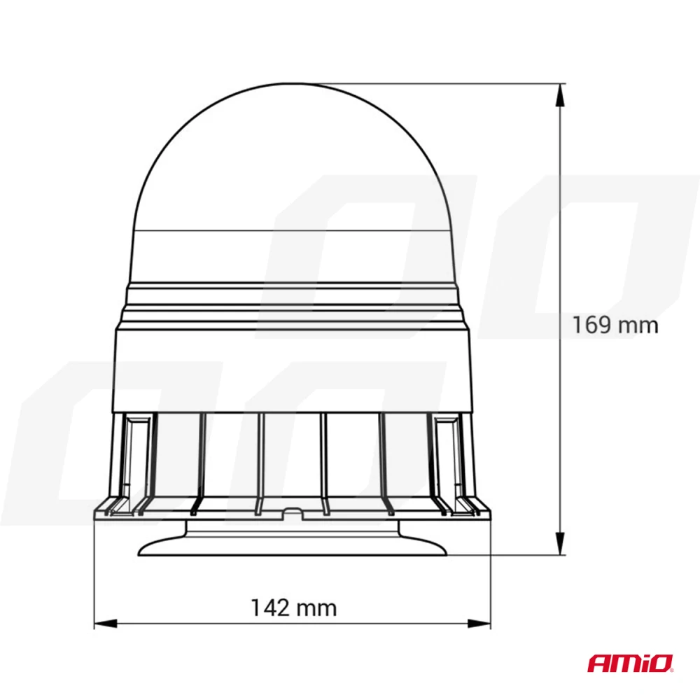 Výstražný maják LED W09M MAG/3 BOLT, ECE R10 80LED 12/24V IP56