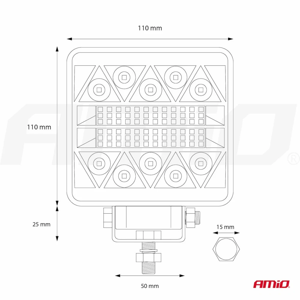 LED pracovní světlo AWL 15 26 LED COMBO 9-36V