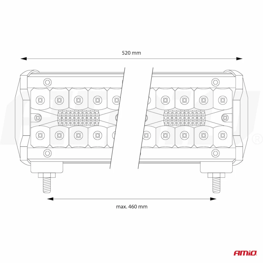 LED pracovní světlo AWL28 140LED COMBO 9-36V