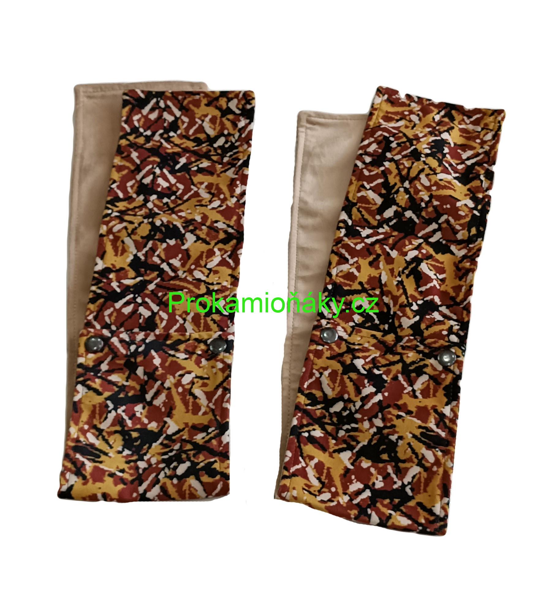 Závěsy skládané + bordura žluto/béžová