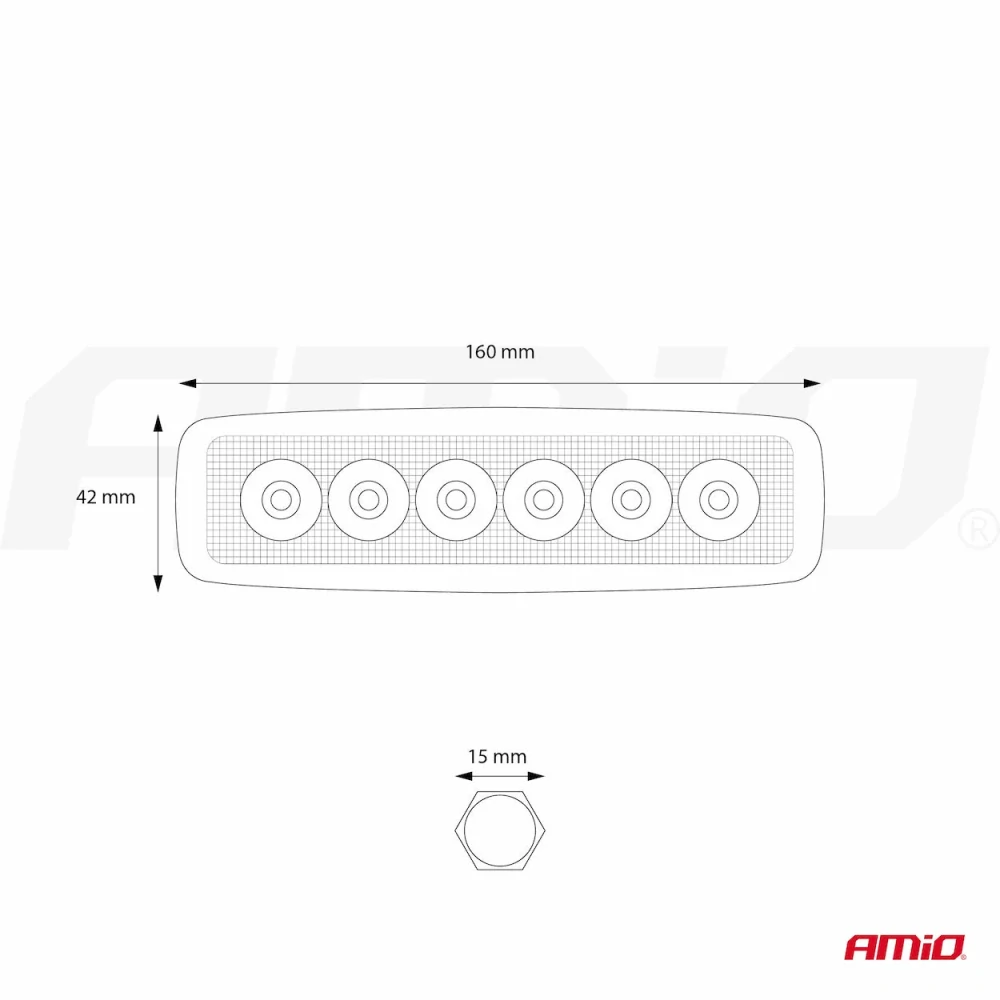 LED pracovné světlo AWL01 6 LED FLAT 9-60V