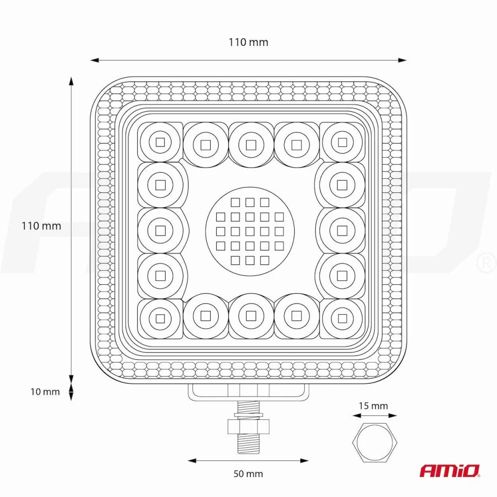 LED pracovní světlo AWL13 77 LED FLOOD 9-36V