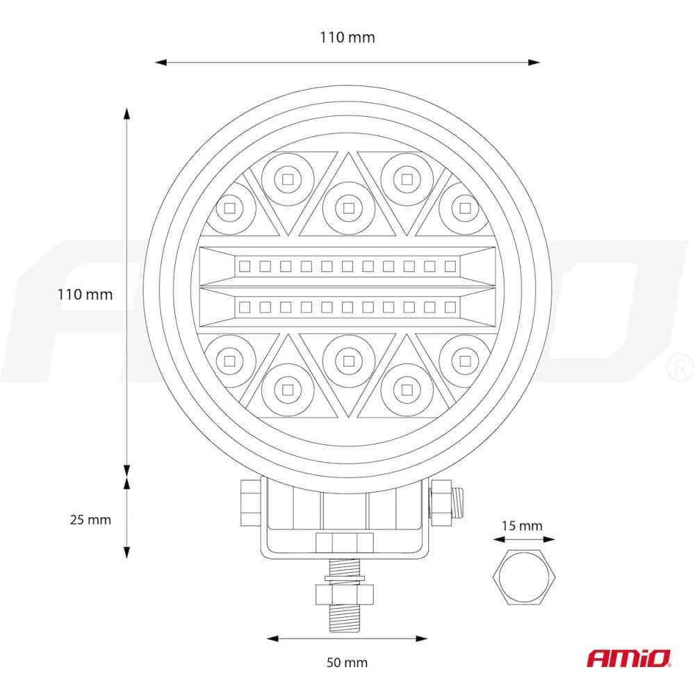 LED pracovní světlo AWL16 26LED COMBO 9-36V