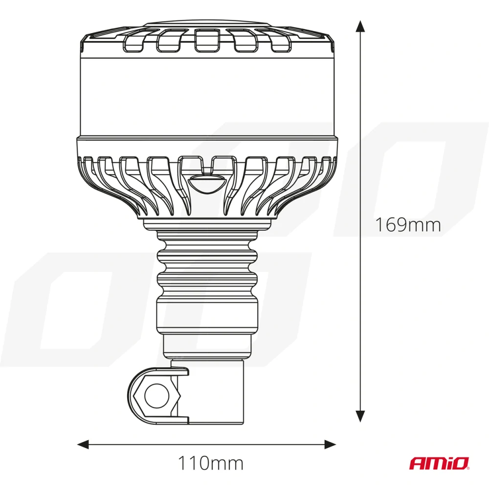 LED výstražný maják W28P 12V 24V