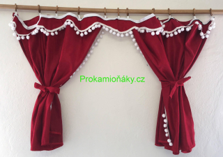 Záclonky do dodávky - bambulky UNI
