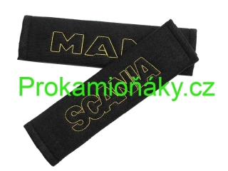 Návlek na bezp. pásy černý s výšivkou